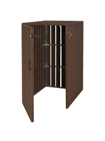 MCW XL 1er-/2er-WPC-Mülltonnenverkleidung J28, Braun