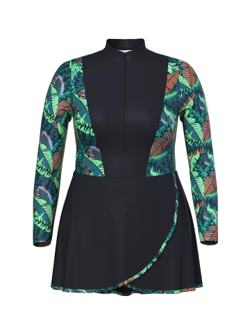 Ulla Popken Badeanzug in schwarz