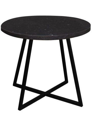 58 aufm Kessel COUCHTISCH Rund Elesa 4 60x51x60 Holzwerkstoff Schwarz/Keramik schwarz