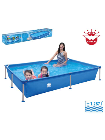 Happy People Stahlrahmenpool 228x159x42cm in blau