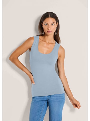 MADELEINE Tanktop mit breiten Trägern in bleu