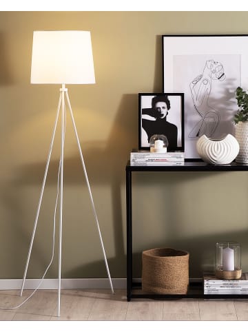 Beliani Stehleuchten SAMBRA in Weiß - (W) 35 x (H) 149 x (L) 35 cm