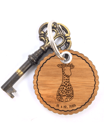 Mr. & Mrs. Panda Schlüsselanhänger Giraffe Blumenkranz ohne Spruch in Braun