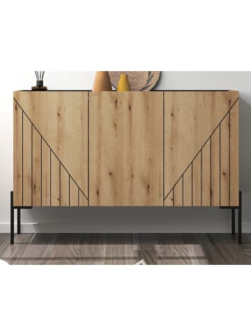 Inn.Furn Sideboard Evoke Eiche, Kommode 120 x 81 cm mit Soft-Close