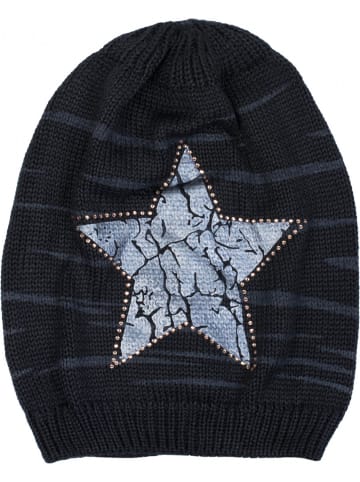 styleBREAKER Feinstrick Beanie Mütze in Midnight-Blue / Blau