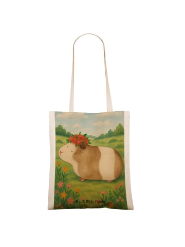 Mr. & Mrs. Panda Canvas Bag Meerschweinchen Weisheit Design ohne... in Weiß
