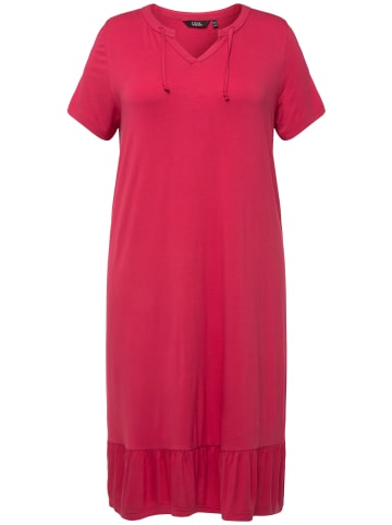 Ulla Popken Jerseykleid in dunkel rosa