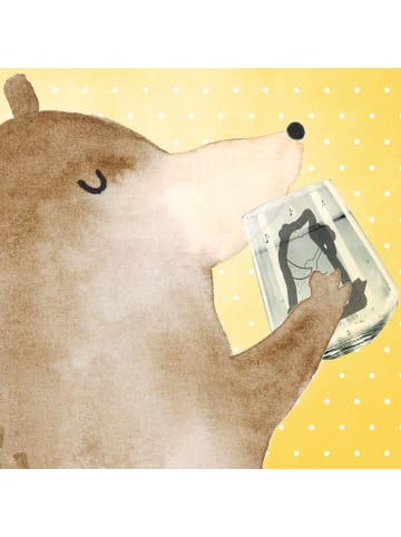 Mr. & Mrs. Panda Wasserglas Bär Lied ohne Spruch in Transparent