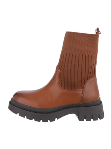 Ital-Design Stiefelette in Camel