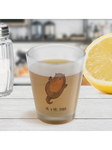 Mr. & Mrs. Panda Schnapsglas Otter Umarmen ohne Spruch in Transparent