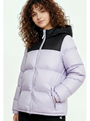myMo Damen Wattierte Steppjacke in Lavendel Schwarz