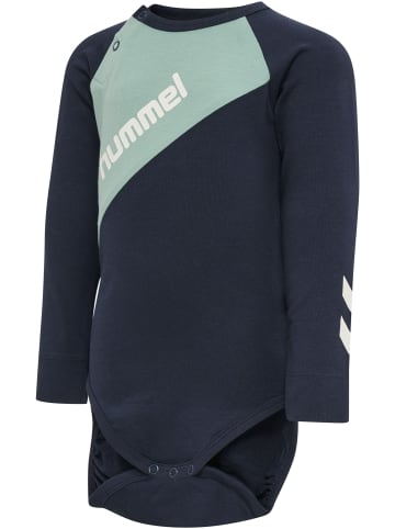 Hummel Strampler Raglanärmel Hmlseoul Lebensstil Jungen in BLACK IRIS