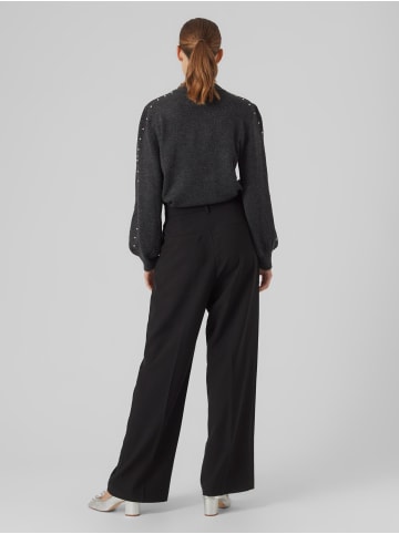 Vero Moda Strickpullover in Dark Grey Melange