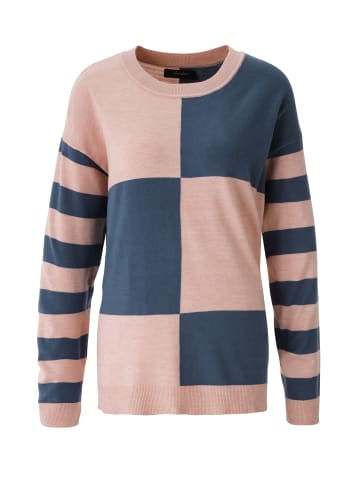 Aniston CASUAL Strickpullover in altrosa-Jeansblau