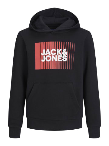 JACK & JONES Junior Kapuzenpullover in Black
