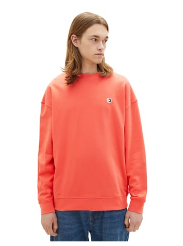 TOM TAILOR Denim Sweatshirt in plain red