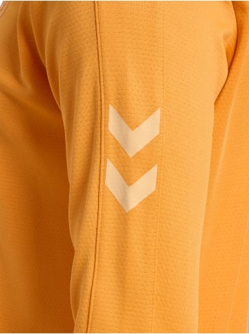 Hummel Sweatshirt Mit Kurzem Reißverschluss Hmlactive Pl Half Zip in BLAZING ORANGE