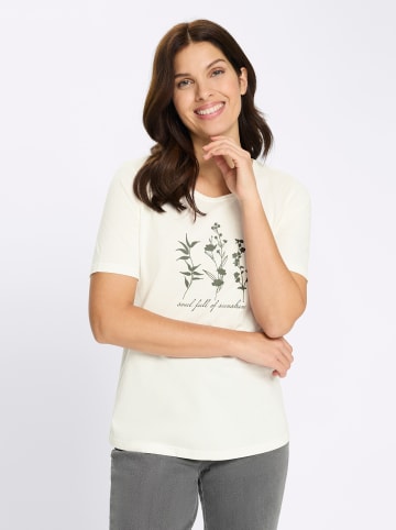 Sieh an! Rundhals-Shirt in ecru-khaki