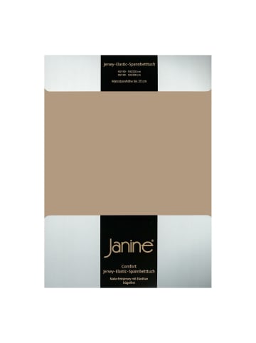 Janine Spannbettlaken Jersey Elastic in nougat