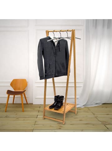 relaxdays Kleiderständer in Natur - (B)51,5 x (H)158,5 x (T)40,5 cm