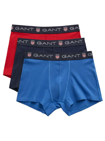 Gant Boxershort 3er Pack in Blau/Rot
