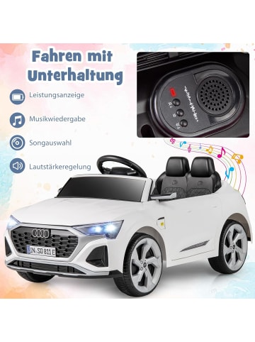 COSTWAY Kinder Elektroauto Audi SQ8 in Weiß