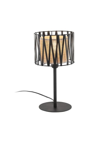 Licht-Erlebnisse Tischlampe Ø 20 x (H)37 cm in Schwarz Braun