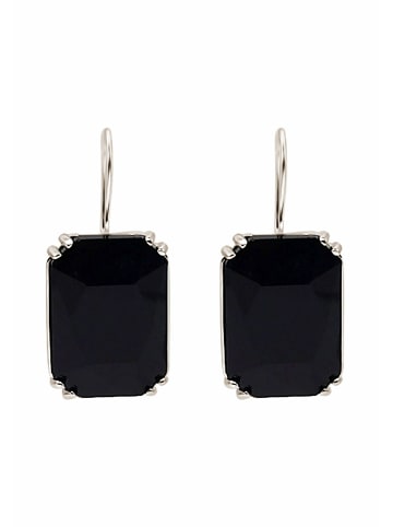 Gemshine Ohrhänger BLACK EMERALD in silver coloured