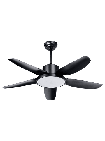 Beliani 2-tlg Deckenventilator mit Licht LOUVET in Schwarz