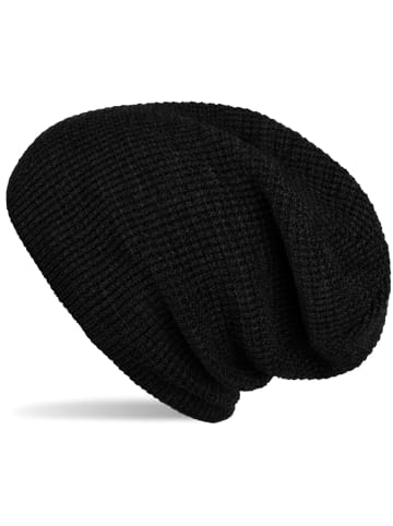 styleBREAKER Strick Beanie Mütze in Schwarz