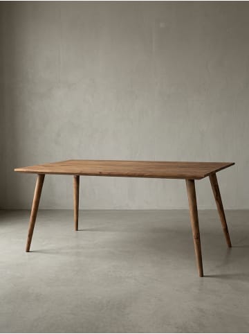 KADIMA DESIGN Massivholz Esstisch im Retro Landhausstil, handgefertigt, Sheesham-Holz