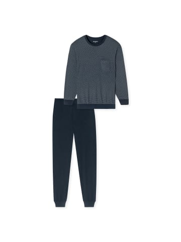 Schiesser Pyjama in Dunkelblau