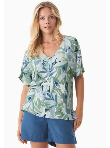 Organication Bluse "WOR17228" in Abstraktes Blatt