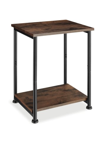tectake Ablagetisch, 38,5 x 30 x 51,5 cm, ausgestattet mit 2 Ablagen