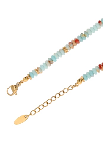 grassland Women Bracelet With Beads in Gold Turquoise