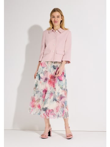 More & More plissierter Mesh-Schlupfrock, bedruckt in floral colour shades print