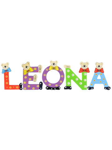 Playshoes Deko-Buchstaben "LEONA" in bunt