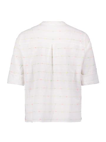 CARTOON Casual-Bluse mit Lurexfaden in White/Orange