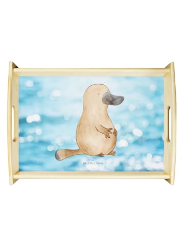 Mr. & Mrs. Panda Snack Tablett Schnabeltier Mut ohne Spruch in OZeichenanblue