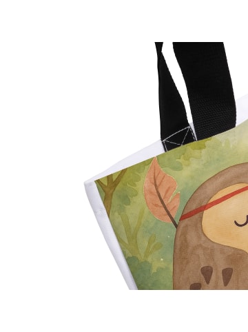 Mr. & Mrs. Panda Tasche Eule Federschmuck Design mit Spruch in Weiß