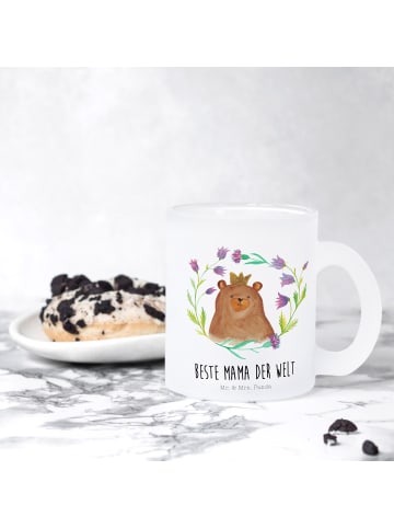 Mr. & Mrs. Panda Kaffeebecher Bär Königin mit Spruch in Transparent