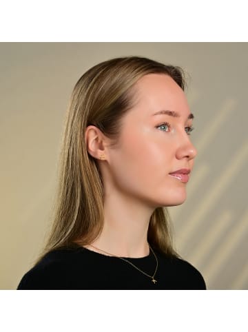 Adeliás Damen Halskette aus Edelstahl 45 cm in gold