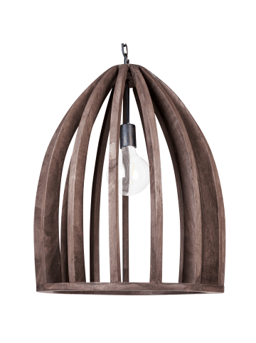Beliani Pendelleuchten MANAIR in Dunkler Holzfarbton - (W) 45 x (H) 165 x (L) 45 cm