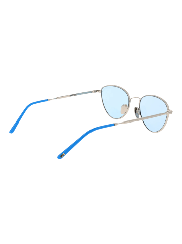 Funky Buddha Frauen Sonnenbrille Rund Silber