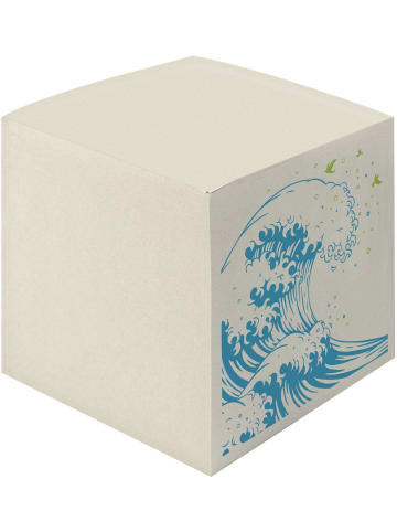 Herlitz Notizklotz Greenline Welle 80 g/qm 90x90x90mm blanko grau 900 Blatt