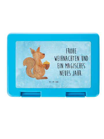 Mr. & Mrs. Panda Bento Box Eichhörnchen Weihnachtszeit mit Spruch in Eisblau