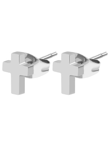 Adeliás Unisex Ohrringe – Ohrstecker aus Edelstahl in silber