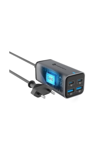 Mcdodo FORCELL GaN Tischladegerät 100W 2x USB-C + 2x USB-A Grau