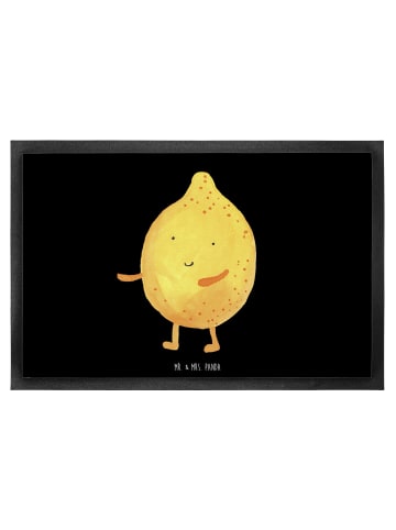 Mr. & Mrs. Panda Bodenvorleger Beste Freunde Zitrone ohne Spruch in Schwarz