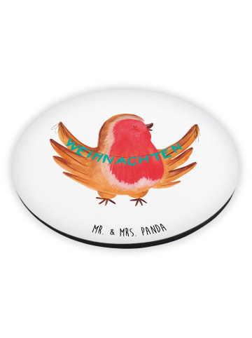 Mr. & Mrs. Panda magnet Rotkehlchen Weihnachten ohne Spruch in Weiß